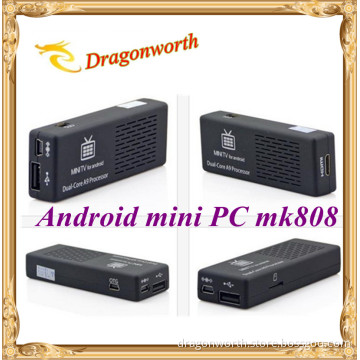 Android TV Mk808 Mini PC Smart TV Box, Mk808 Rk3066 Cortex A9 HDMI 1080p Media Player Mini TV with Bluetooth